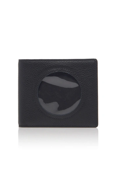 Maison Margiela Pvc Paneled Leather Billfold Wallet In Black