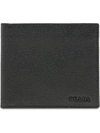Prada Textured-leather Billfold Wallet In Blue