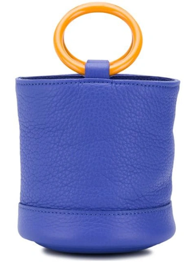 Simon Miller Small Leather Bonsai Bucket Bag Purple In Blue