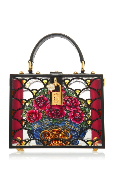 Dolce & Gabbana Dolce Box Floral-print Plexi Bag In Multi