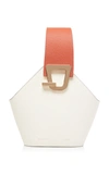 Danse Lente Johnny Mini Leather Bucket Bag In White