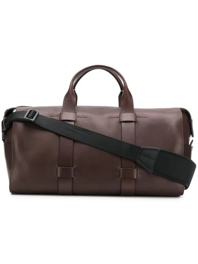 Troubadour Getaway Leather Duffle Bag In Brown