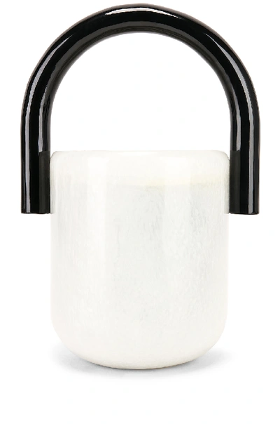 Cult Gaia Olivia Acrylic And Leather Bucket Bag In Pearl