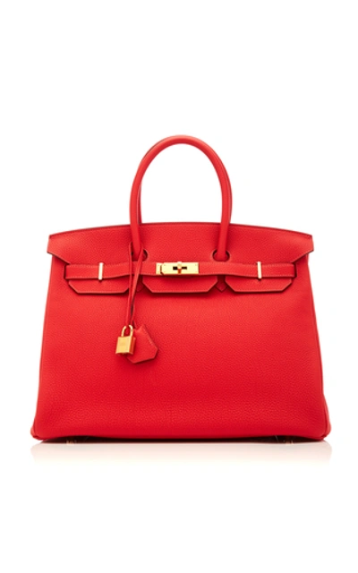 Hermã¨s Vintage By Heritage Auctions Hermès 35cm Rouge Pivoine Togo Leather Birkin In Red