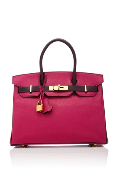 Hermã¨s Vintage By Heritage Auctions Hermès 30cm Rose Pourpre And Raisin Chevre Leather Special Order Horseshoe Birkin In Purple
