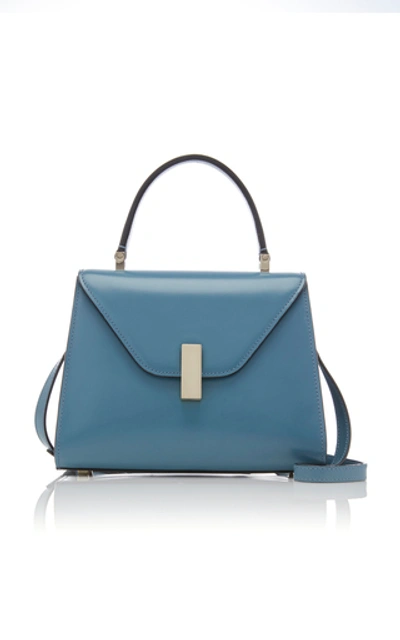 Valextra Iside Medium Leather Top Handle Bag In Blue