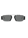 Dior Chroma2 51mm Rectangular Sunglasses In Black