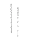 Adriana Orsini Charlotte Long Linear Earrings In Rhodium