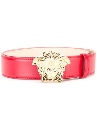 Versace Palazzo Medusa Belt In Red