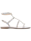 Valentino Garavani Rockstud Sandals In Grey