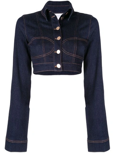 Alice Mccall Bloomsbury Cropped Jacket In Blue