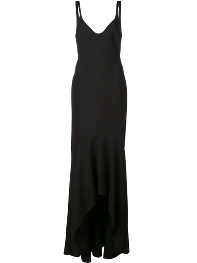 Cinq À Sept Sade High-low Mermaid Gown In Black