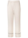 Peserico Cropped Straight-leg Trousers In Neutrals