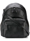 Stella Mccartney Mini Monogram Backpack In Black