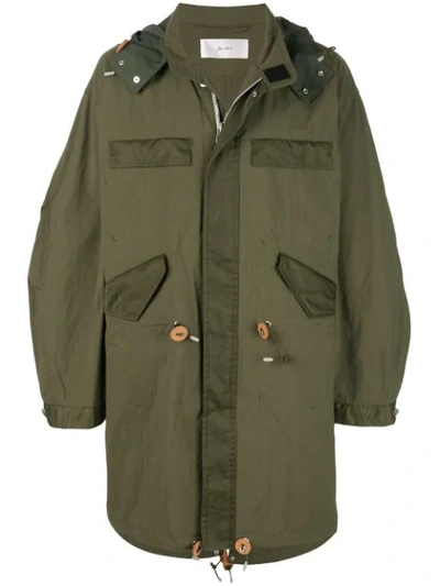 Julien David Washed Nylon Parka In Grey