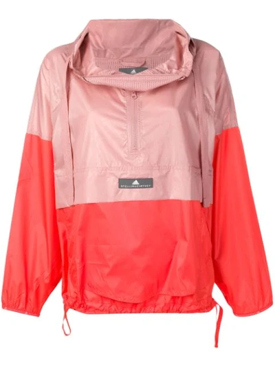 Adidas By Stella Mccartney Colourblock Windbreaker In Pink