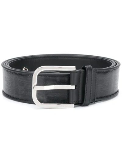 Fendi Ff Monogram Buckle Belt In Black