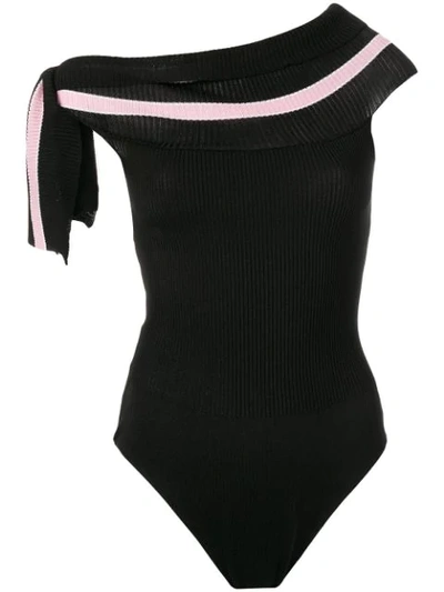 Pinko Knitted Bodysuit In Black