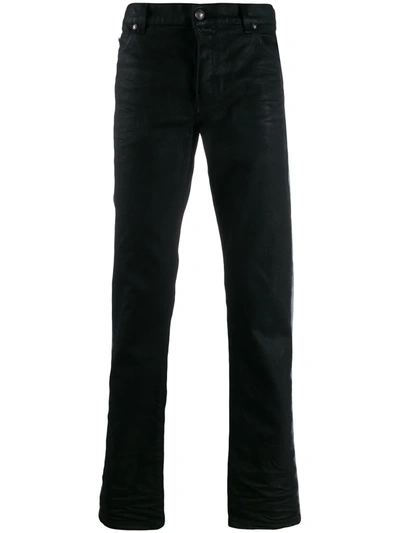 Balmain Distressed Jeans In Black