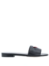 Prada Cut Out Sliders - Black