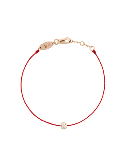 Redline 18kt Rose Gold And Diamond String Bracelet