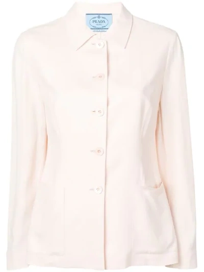 Pre-owned Prada Single Breasted Blazer In Pink