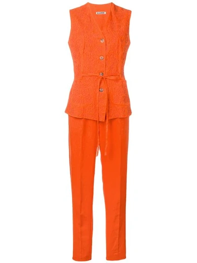 Pre-owned Jil Sander Vintage Set Aus Top Und Hose In Orange
