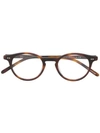 Epos Round Frame Glasses In 棕色