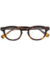 Epos Round Frame Glasses In 棕色