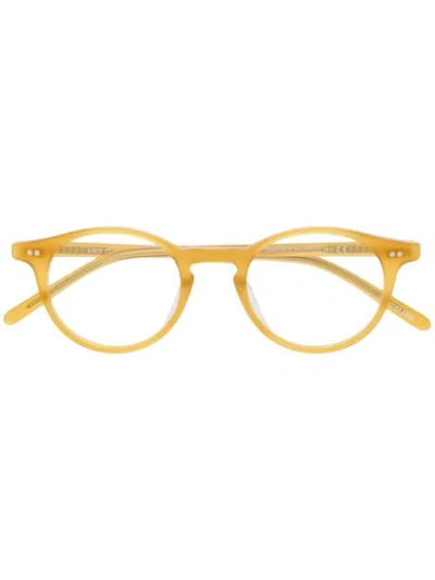 Epos Round Frame Glasses In 黄色