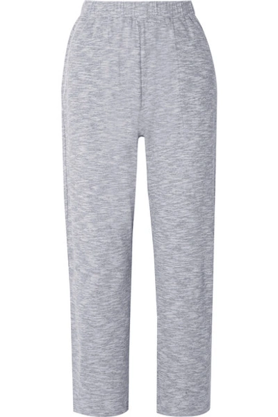 Skin Frankie Pima Cotton-blend Jersey Pajama Pants In Light Gray