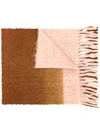 Acne Studios Kelow Dye Two-tone Scarf In Brown