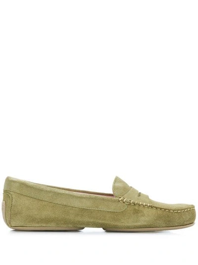 Pretty Ballerinas Josephine Loafers In Green