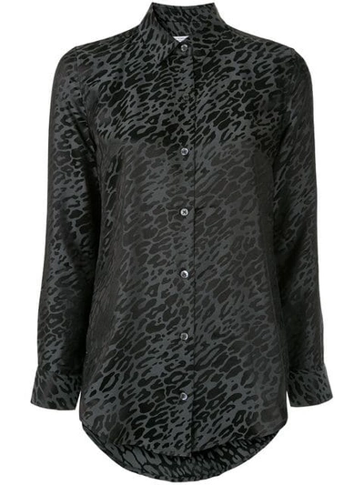 Equipment Animal Print Shirt In Black