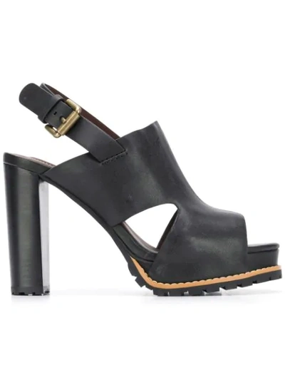 See By Chloé Chunky Heel Sandals In Black
