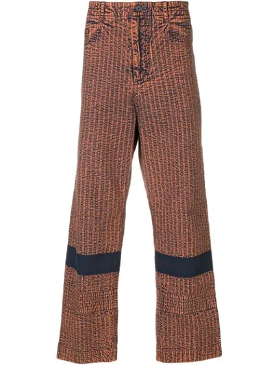 Craig Green Contrast Panel Trousers In Brown