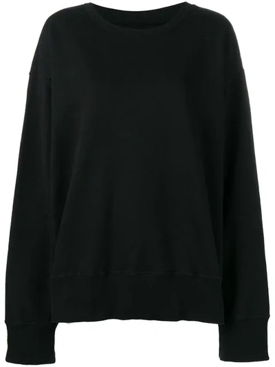 Mm6 Maison Margiela Oversized Sweatshirt In Black