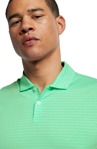 Nike Tw Stripe Dri-fit Polo In Green Glow