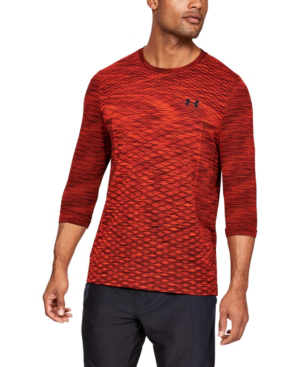 Under Armour Vanish Seamless Three Quarter Sleeve T Shirt In Barn