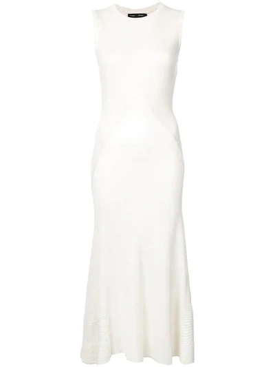 Proenza Schouler Pieced Rib Knit Dress In White