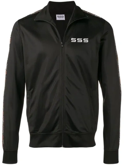 Sss World Corp Embroidered Logo Tracksuit Jacket In Black