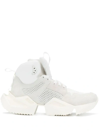 Ben Taverniti Unravel Project High-top Platform Sneakers In White