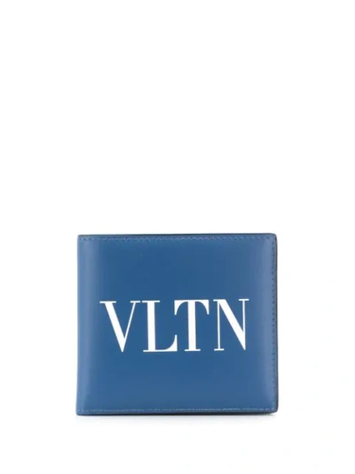 Valentino Garavani Logo Wallet In Blue