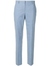 Theory Straight Tailored Trousers In Blue