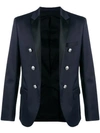 Balmain Button Detailed Blazer In Blue