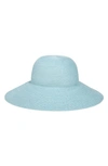 Eric Javits 'hampton' Straw Sun Hat In Aqua