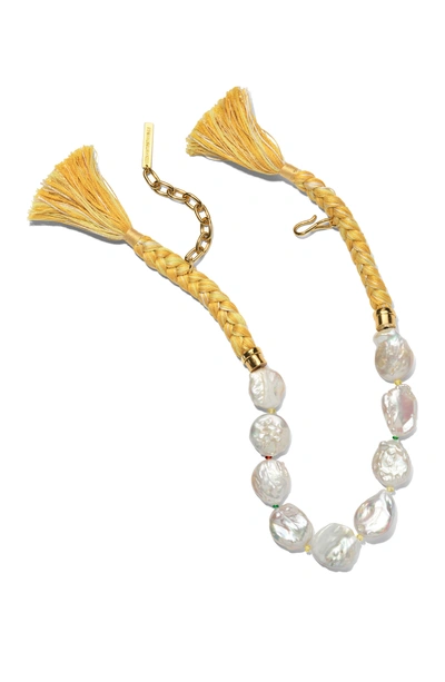 Lizzie Fortunato Corsica Collar Necklace In Pearl