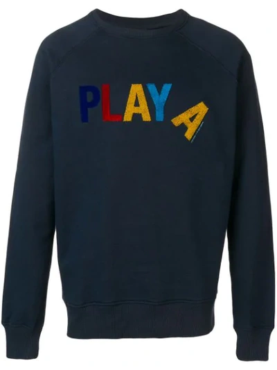 Ron Dorff Playa Embroidered Sweatshirt In Blue