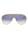 Ray Ban Aviator Style Sunglasses In Gold