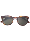 Saint Laurent Round Frame Sunglasses In 棕色